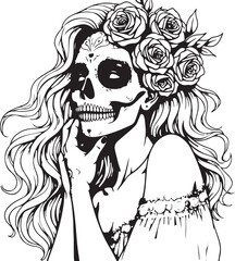Sugar Skull Girl SVG | Tattoo Style Calavera Silhouette

Day of the Dead Skull Girl | Vector Tattoo Design

Sugar Skull Woman Silhouette | Dia de los Muertos SVG

Skull Girl Tattoo SVG | Gothic Calave