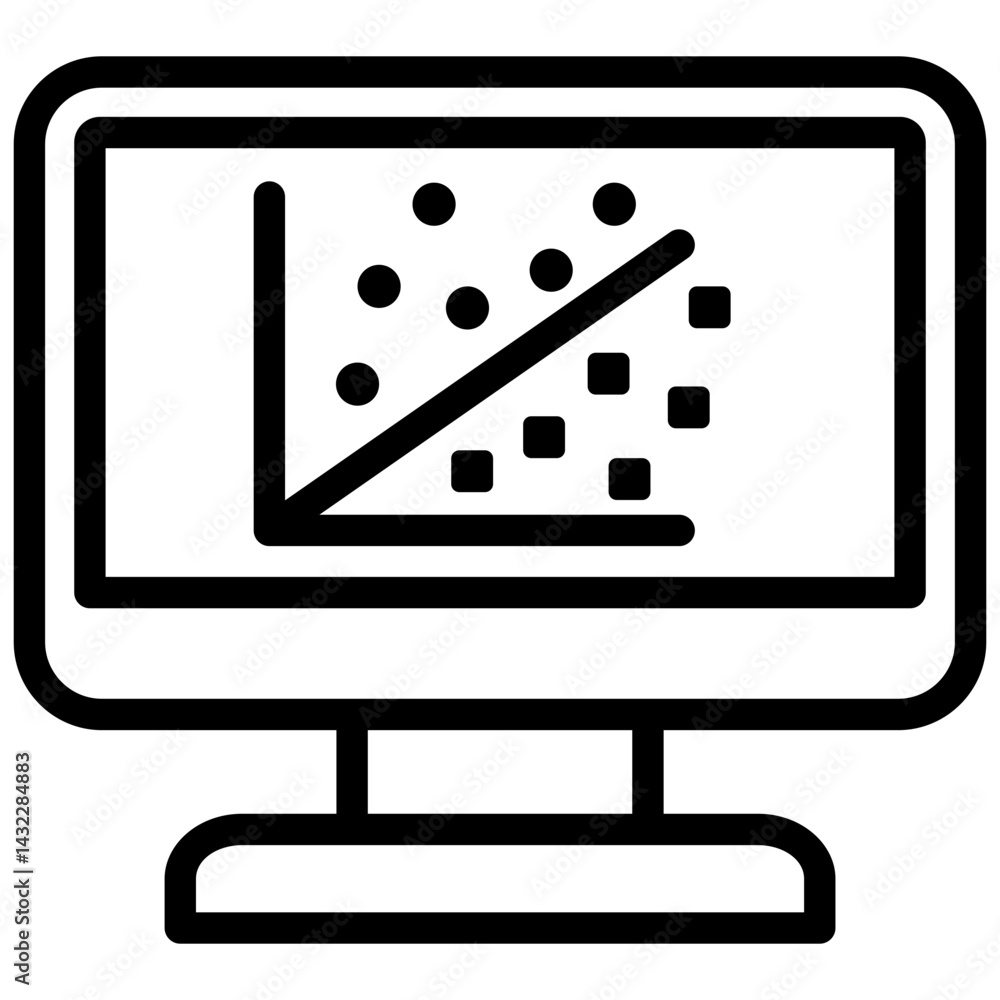 Aufkleber Statistical Modeling Outline Icon