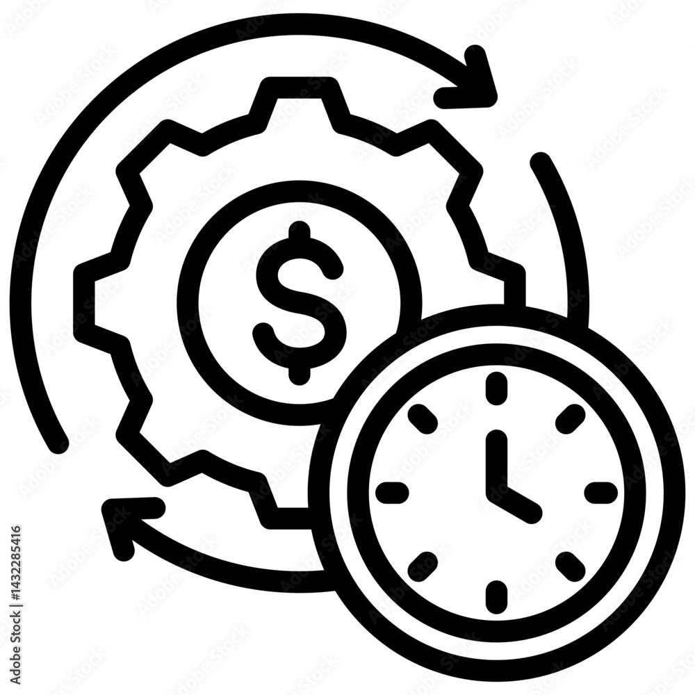Poster optimization analysis outline icon