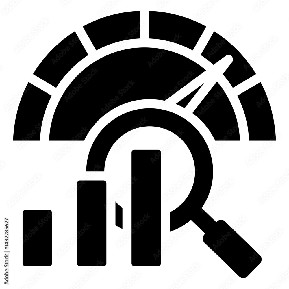 Poster performance analysis solid black icon