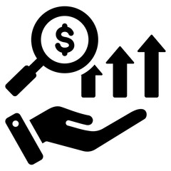 Profitability Analysis Solid Black Icon