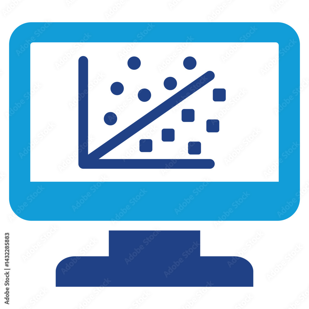 Aufkleber statistical modeling dual tone icon