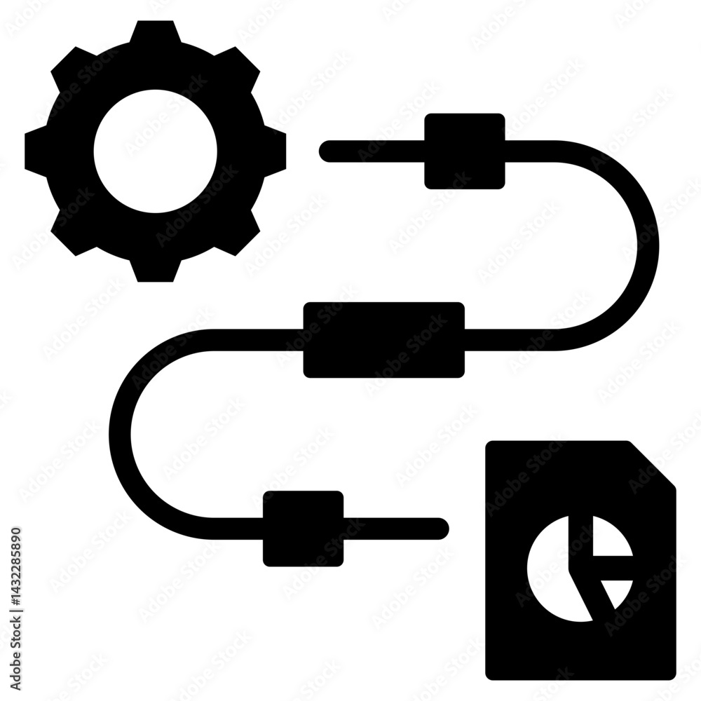 Poster workflow analysis solid black icon