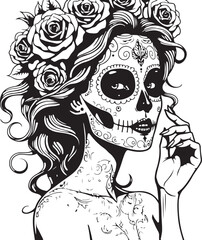 Sugar Skull Girl SVG | Tattoo Style Calavera Silhouette

Day of the Dead Skull Girl | Vector Tattoo Design

Sugar Skull Woman Silhouette | Dia de los Muertos SVG

Skull Girl Tattoo SVG | Gothic Calave
