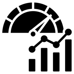 Kpi Analysis Solid Black Icon