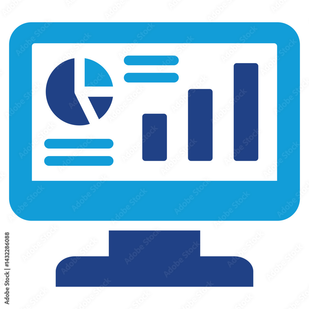 Poster data visualization dual tone icon