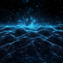 Blue Abstract Digital Technology Network Connections