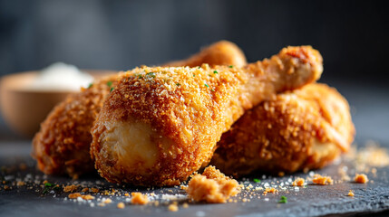 Crispy fried chicken drumsticks recipe delicious homemade comfort food dinner lunch fast food restaurant style