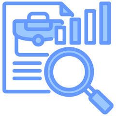 Business Impact Analysis Lineal Blue Icon