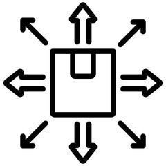 Distribution Scalability Outline Icon