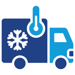 Cold Chain Logistic Dual Tone Icon