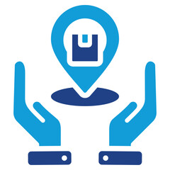 Customized Delivery Solution Dual Tone Icon