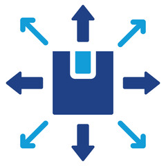 Distribution Scalability Dual Tone Icon