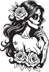 Sugar Skull Girl SVG | Tattoo Style Calavera Silhouette

Day of the Dead Skull Girl | Vector Tattoo Design

Sugar Skull Woman Silhouette | Dia de los Muertos SVG

Skull Girl Tattoo SVG | Gothic Calave