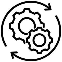 Process Automation Outline Icon
