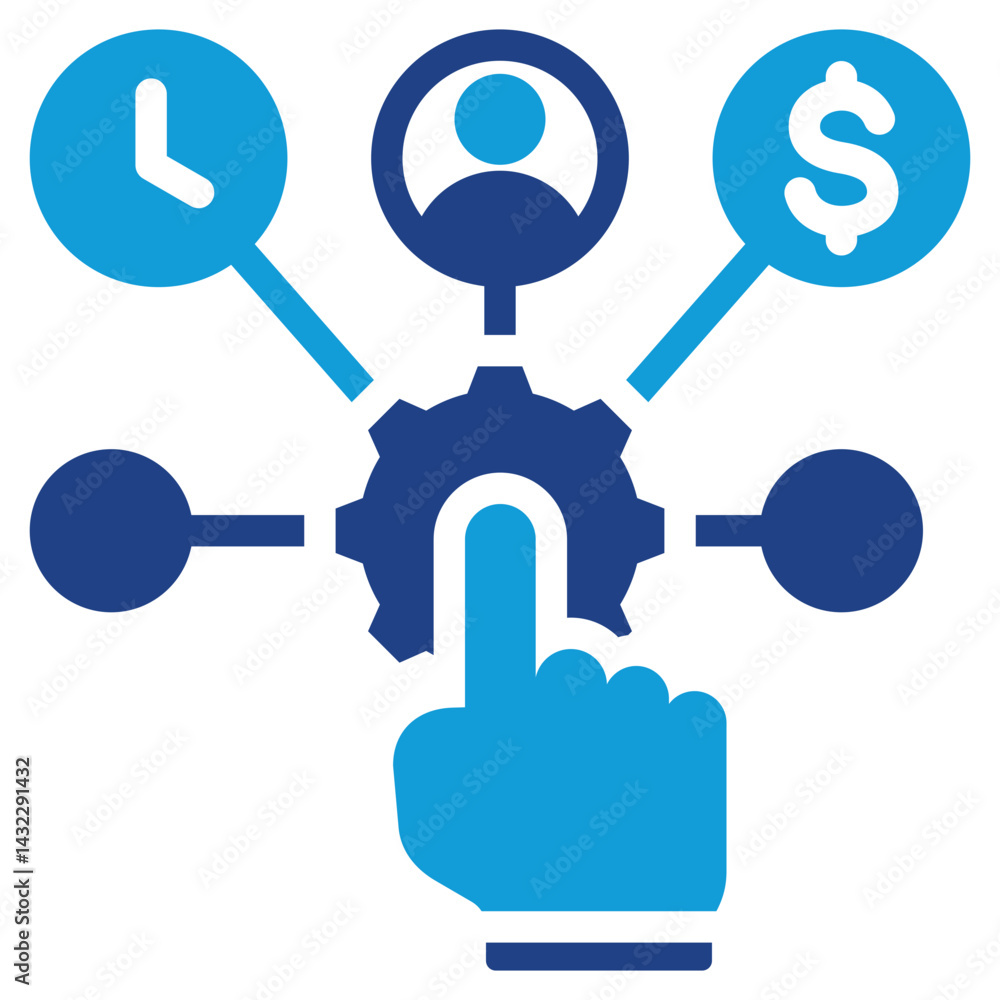 Poster resource allocation dual tone icon
