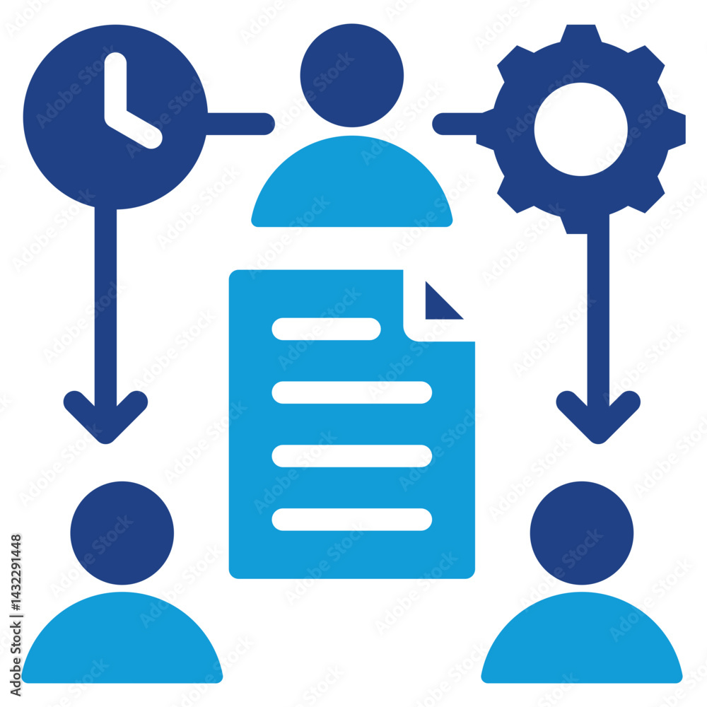Poster task delegation dual tone icon