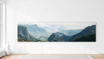 Panoramic mountain range view