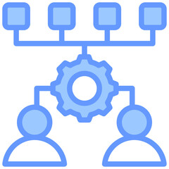 Workforce Planning Lineal Blue Icon