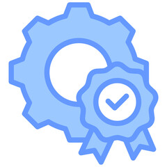 Quality Control Lineal Blue Icon