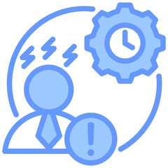 Workload Management Lineal Blue Icon