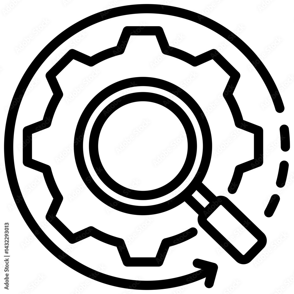 Poster search engine optimization outline icon
