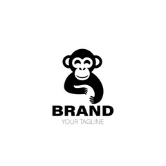 Naklejka premium Chimp Logo. Chimp Logo Design. Chimp Logo Brand. Chimp Logo Vector Design Isolated on White Background