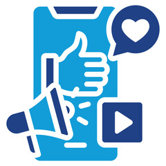 Social Media Marketing Dual Tone Icon