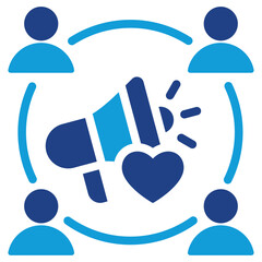 Public Relation Dual Tone Icon