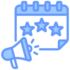 Event Marketing Lineal Blue Icon