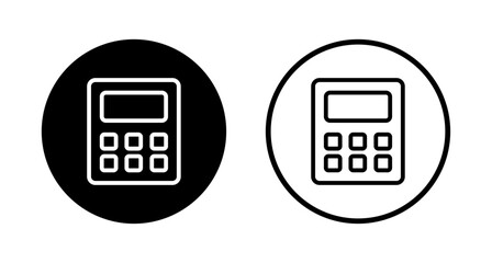 Calculator icon logo design. Accounting calculator sign and symbol.