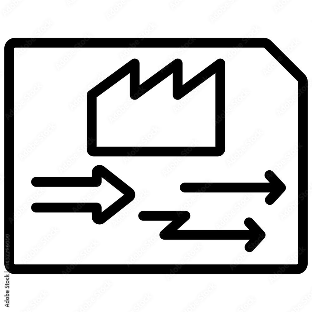 Poster Value Stream Mapping  Outline Icon