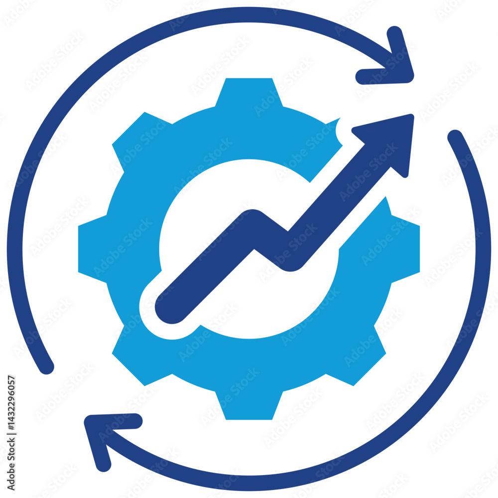 Poster Workflow Optimization  Dual Tone Icon