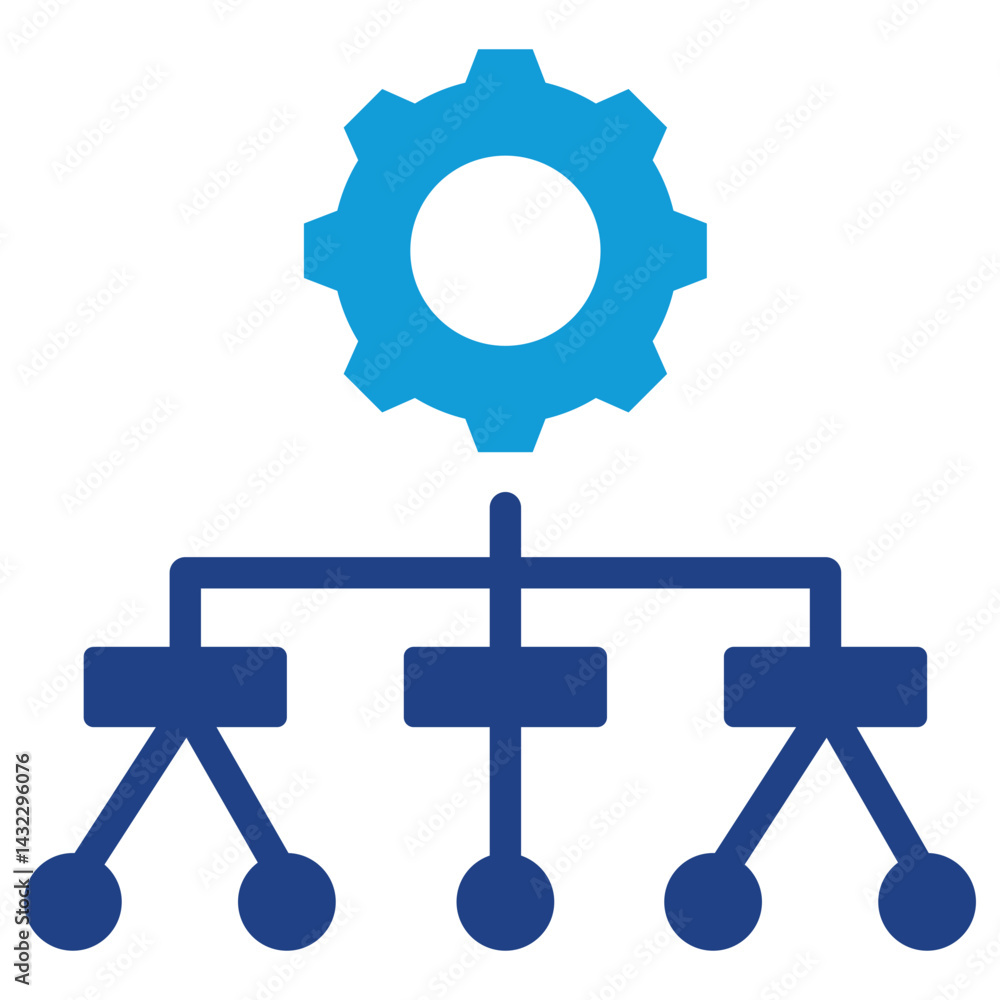 Poster process mapping dual tone icon