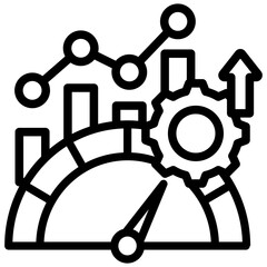 Efficiency Benchmark Outline Icon