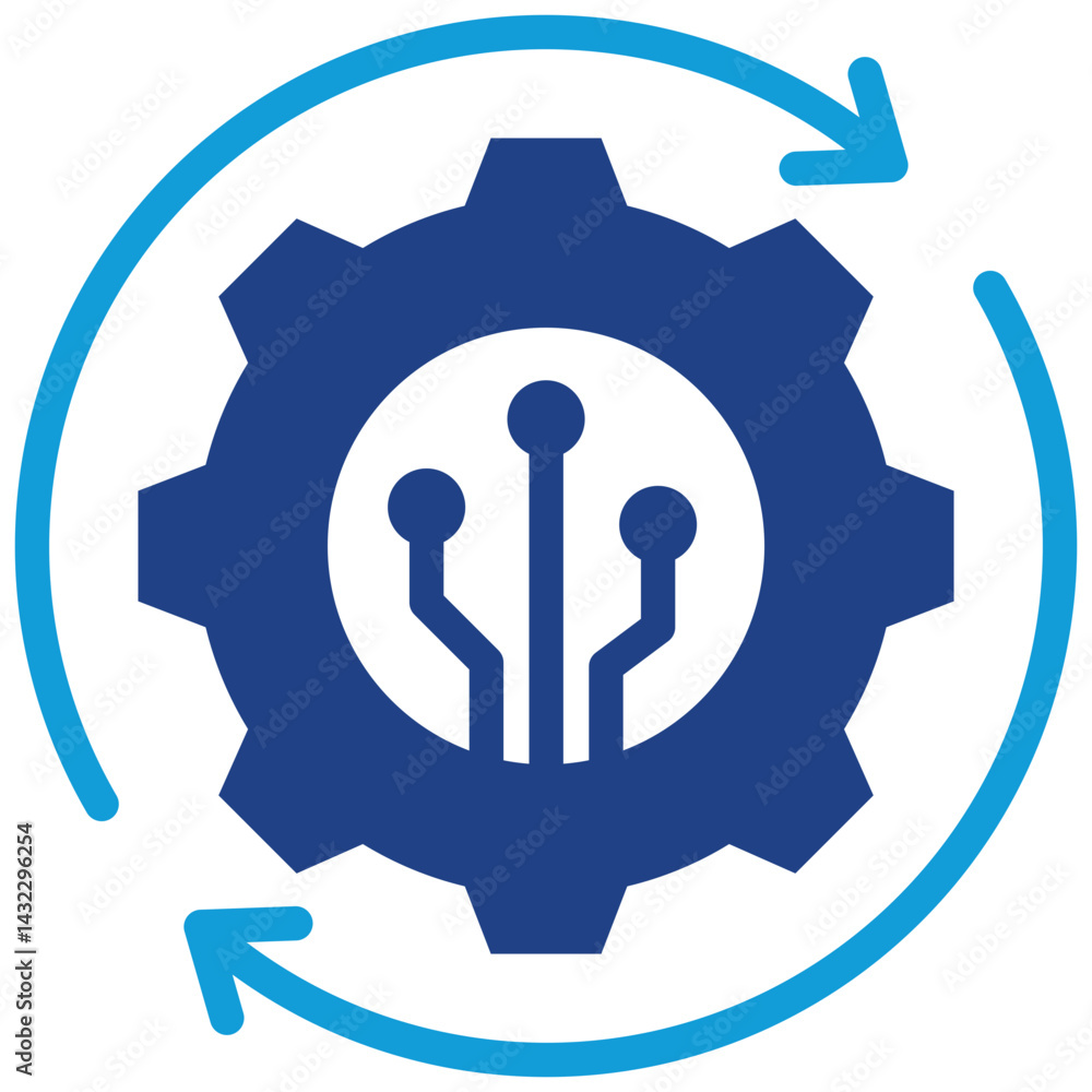 Poster process automation dual tone icon