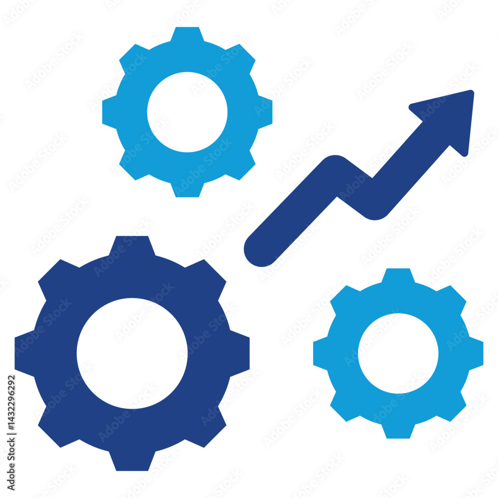 Aufkleber workflow efficiency dual tone icon