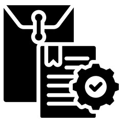 Process Documentation Solid Black Icon