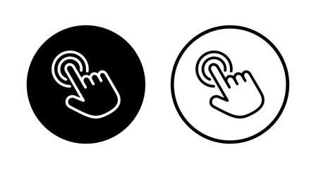 Hand click icon logo design. pointer sign and symbol. hand cursor icon