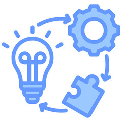 Kaizen Lineal Blue Icon