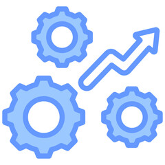 Workflow Efficiency Lineal Blue Icon