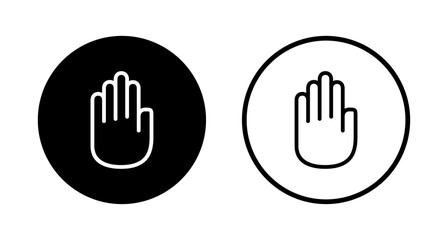 Hand icon logo design. hand sign and symbol. palm