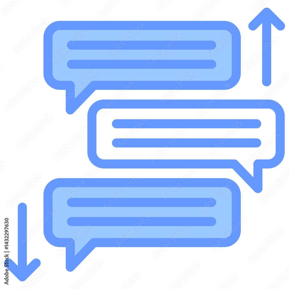 Poster task prioritization lineal blue icon