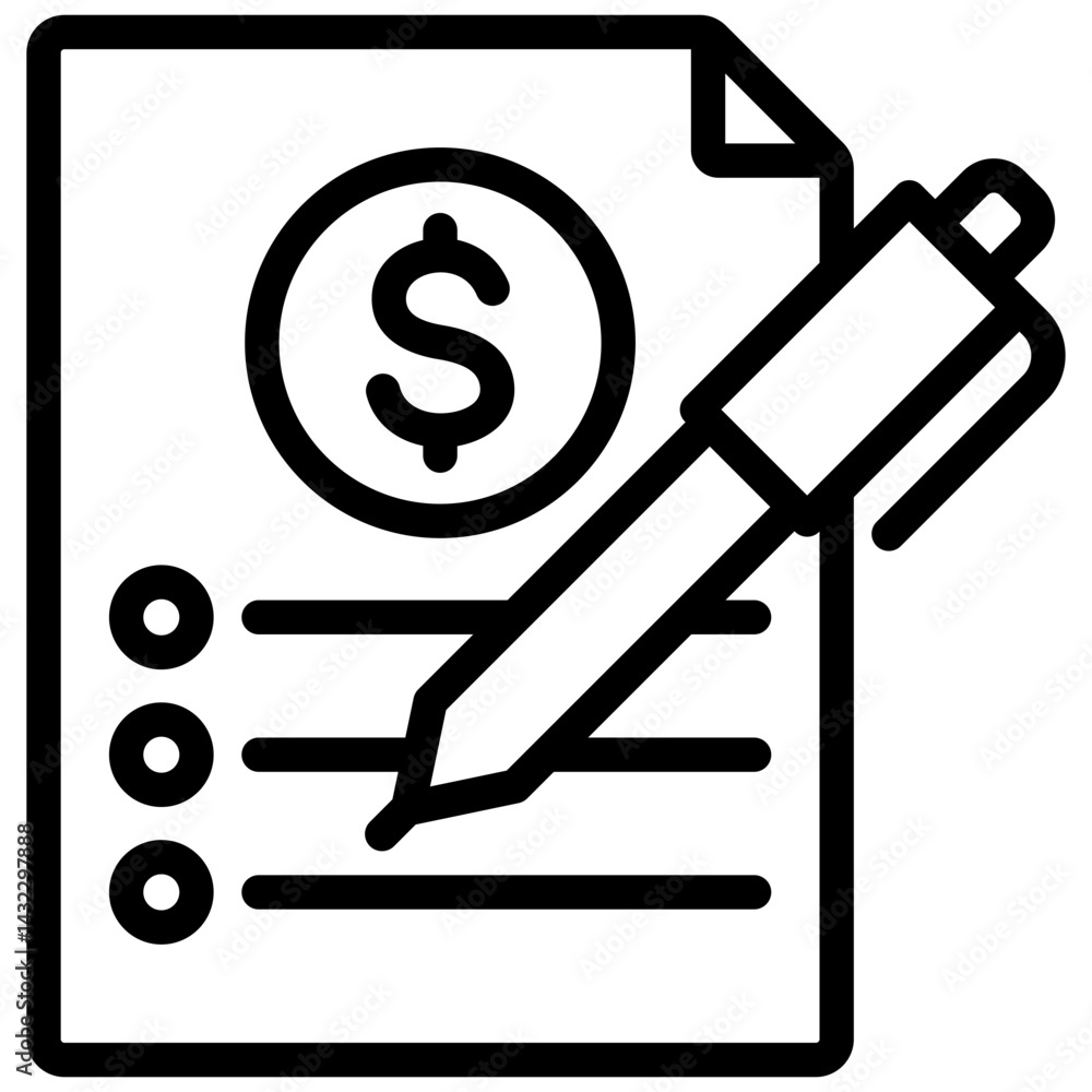 Poster Request For Quotation Outline Icon