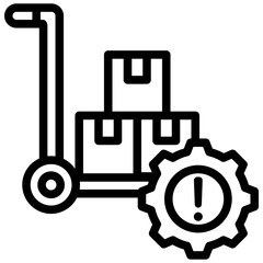 Procurement Risk Management Outline Icon