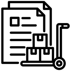 Fototapeta premium Procurement Documentation Outline Icon