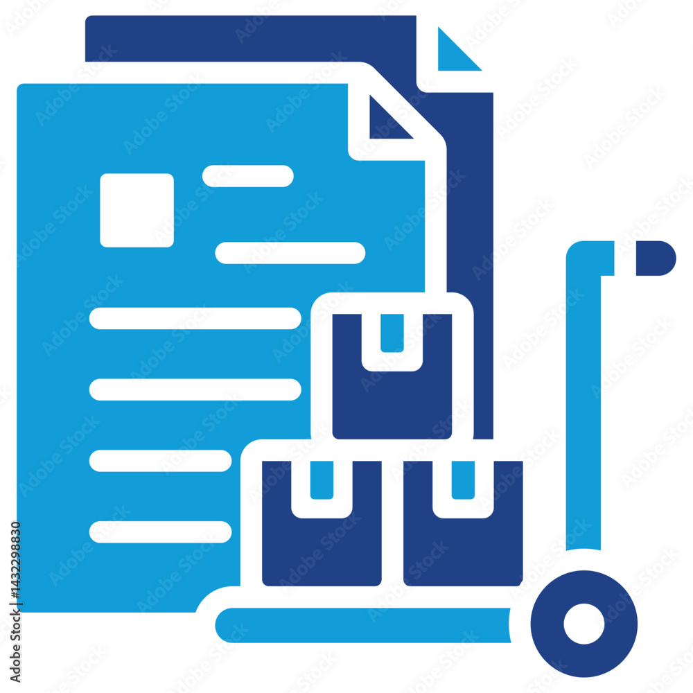 Poster procurement documentation dual tone icon