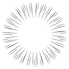 Naklejka premium Comics background. Abstract lines backdrop. Shading sun rays. Design frames for title book. Texture explosive polka. Beam action. Pattern motion flash. Rectangle fast boom zoom