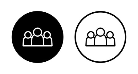 people icon logo design. person sign and symbol. User Icon vector