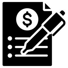 Request For Quotation Solid Black Icon